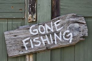 Gone Fishing Sign